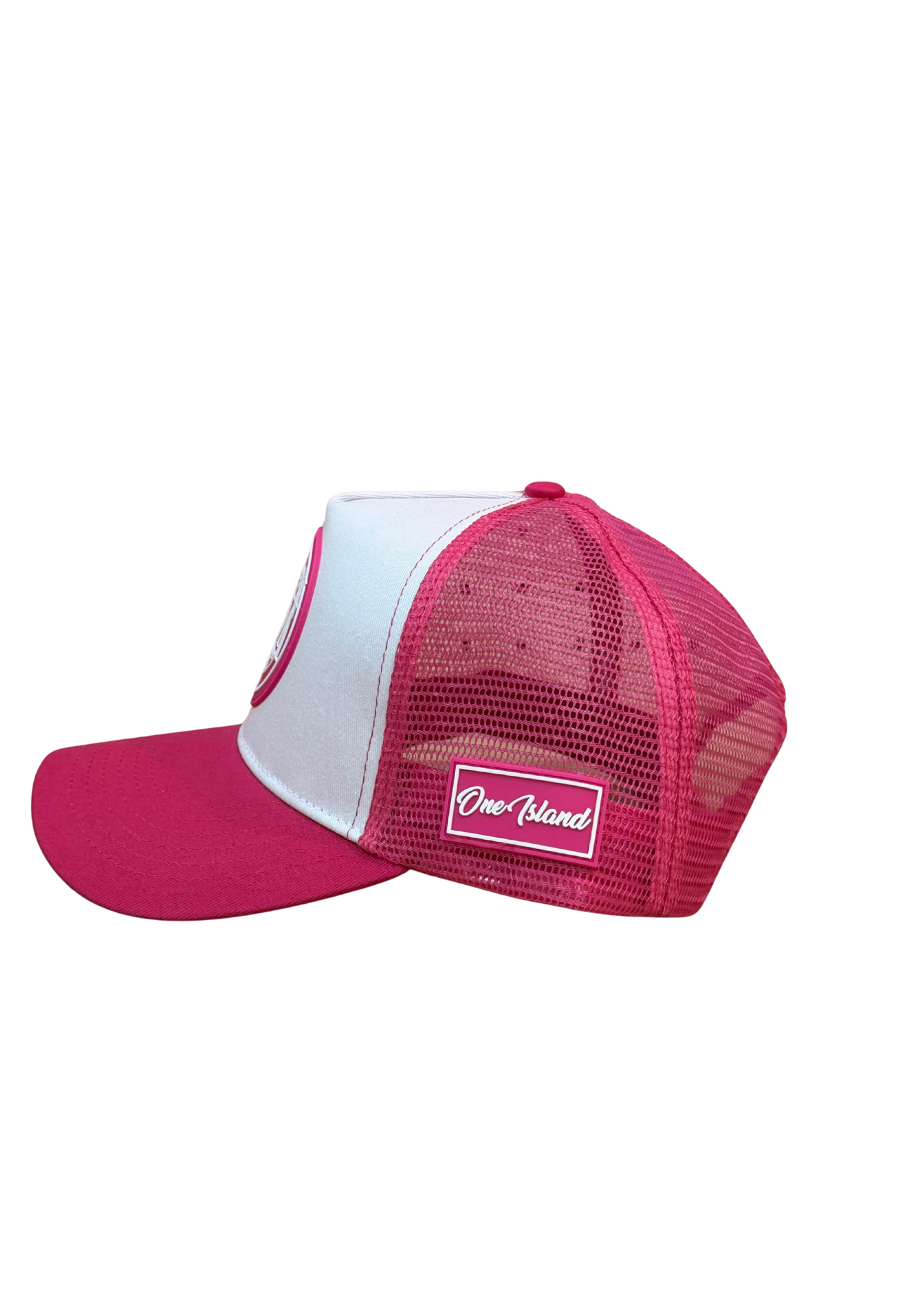 Casquette rose et banche avec logo rose SXM