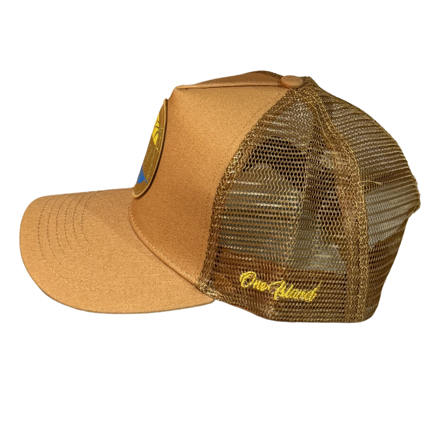 Casquette SBH marron avec logo or