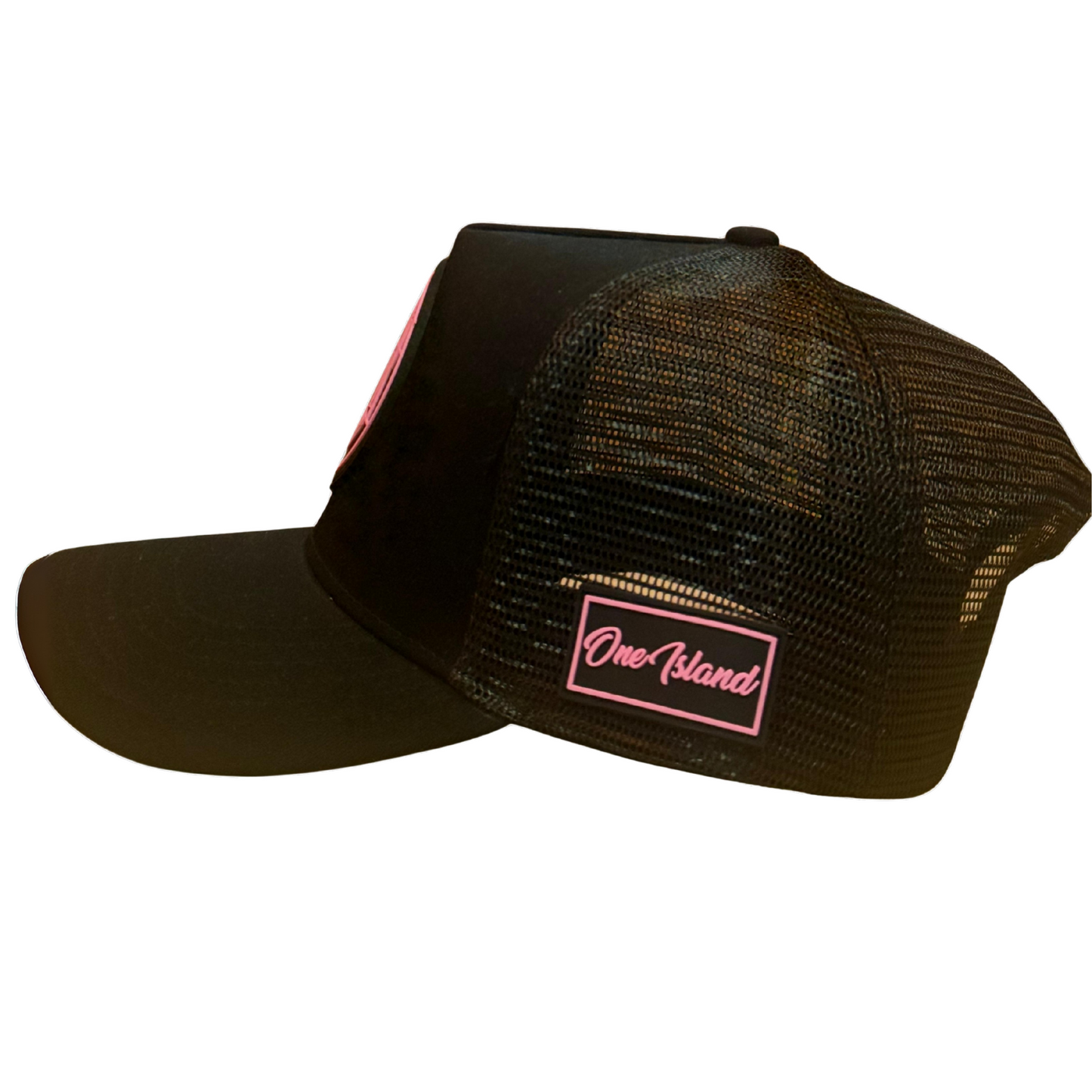 Casquette noir avec logo rose fluoSXM
