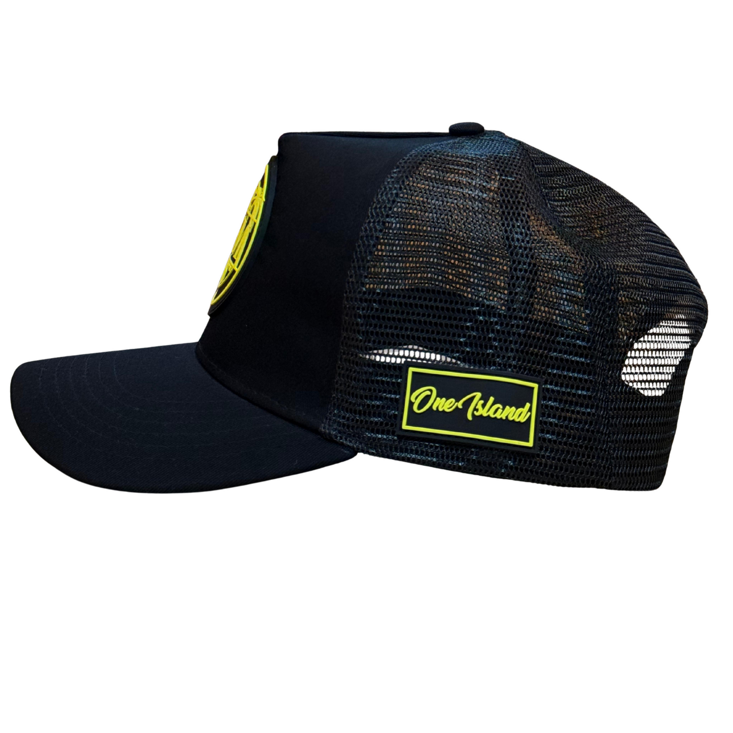 Casquette noir avec logo jaune fluo SXM