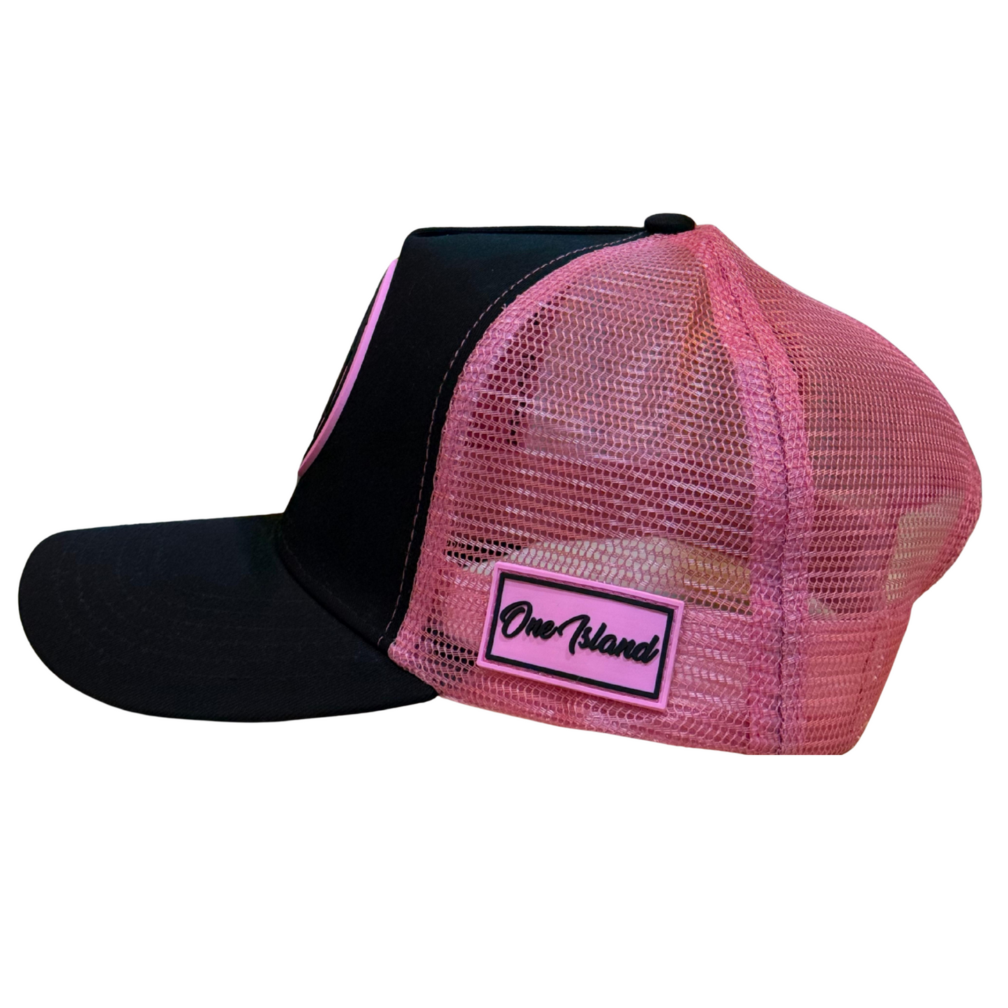 Casquette Bleu marine avec logo rose fluo SXM