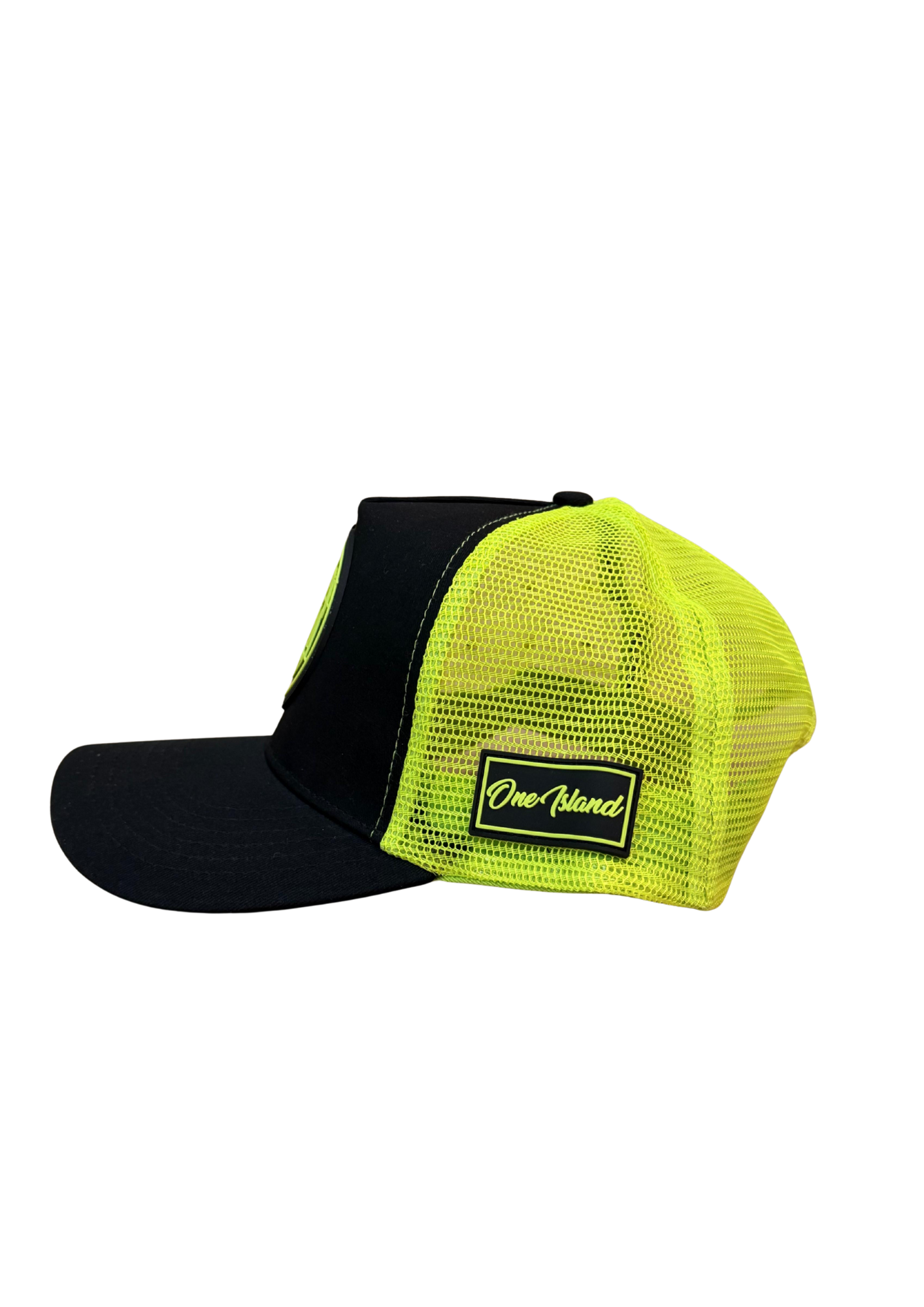 Casquette jaune fluo et noir avec logo jaune fluo SXM