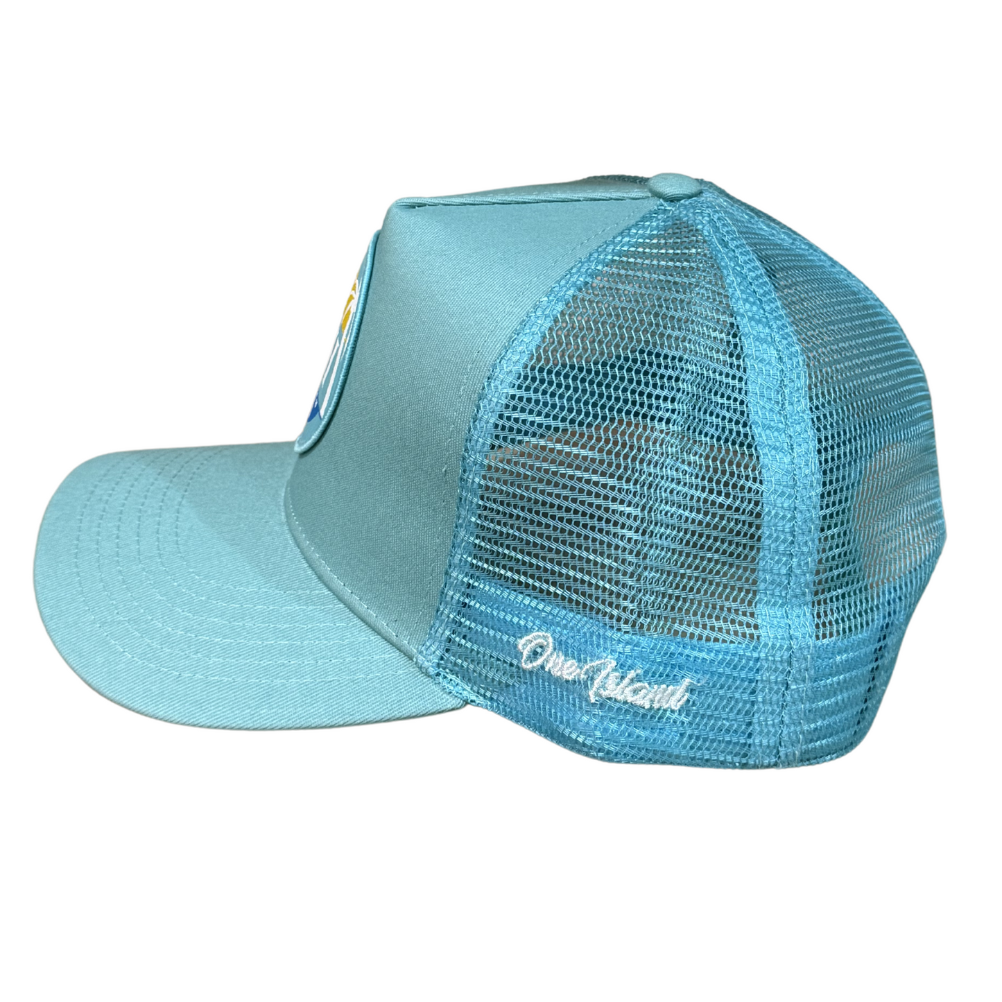 Casquette SBH bleu turquoise avec logo blanc