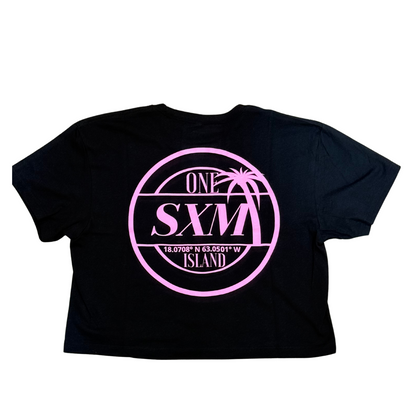 T-shirt crop-top Noir SXM