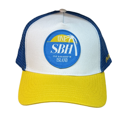 Casquette tri-color Bleu, Jaune et Blanche SBH