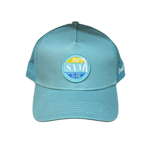 Casquette enfant SXM bleu turquoise