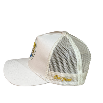 Casquette MTQ beige avec logo or