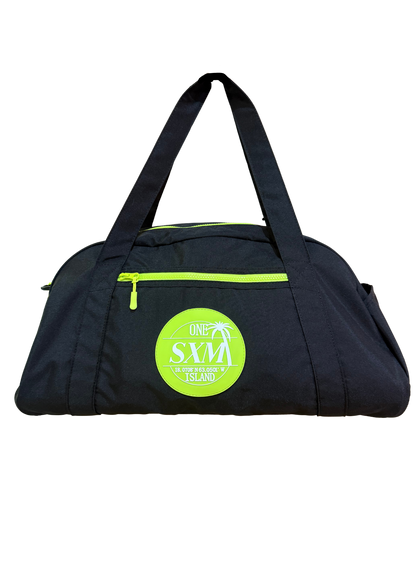 Sac de sport noir avec des touches de vert fluo