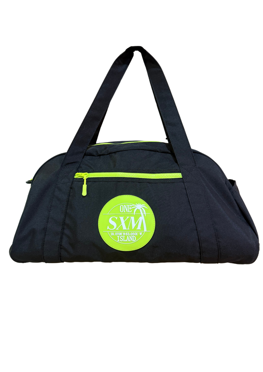 Sac de sport noir avec des touches de vert fluo