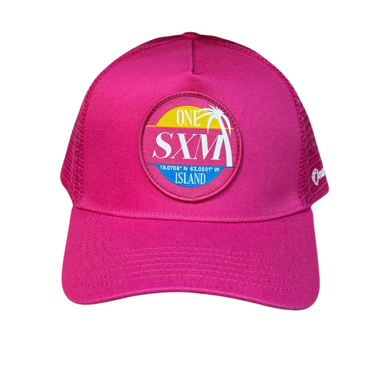 Casquette Rose fluo SXM