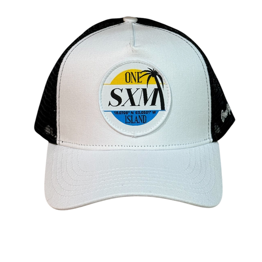 Casquette bi-color Blanche et Noire SXM