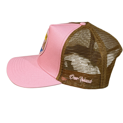 Casquette bi-colore Rose/Marron SXM