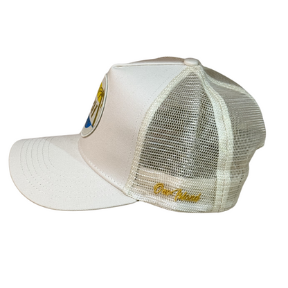 Casquette SBH beige avec logo or