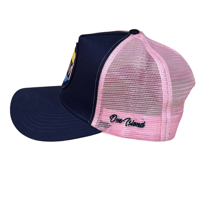 Casquette bi-colore Bleu marine /Rose SXM