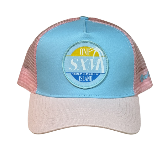 Casquette bi-colore Bleu/Rose SXM