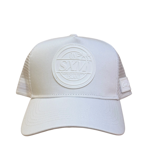 Casquette blanche avec logo blanc SXM