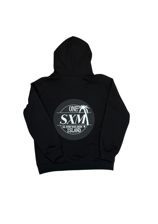 Hoodies a capuche noir avec logo SXM