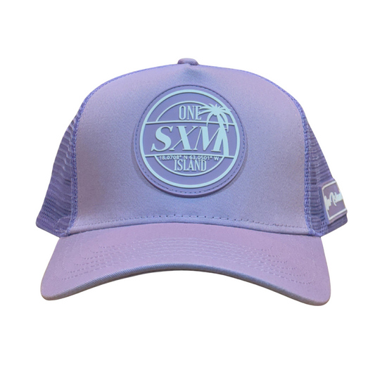 Casquette violet Lila avec logo bleu SXM