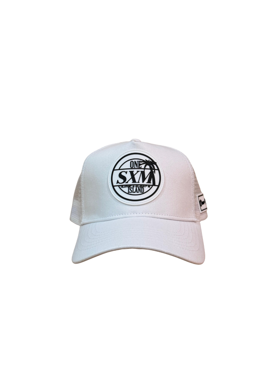 Casquette blanche avec logo noir  SXM