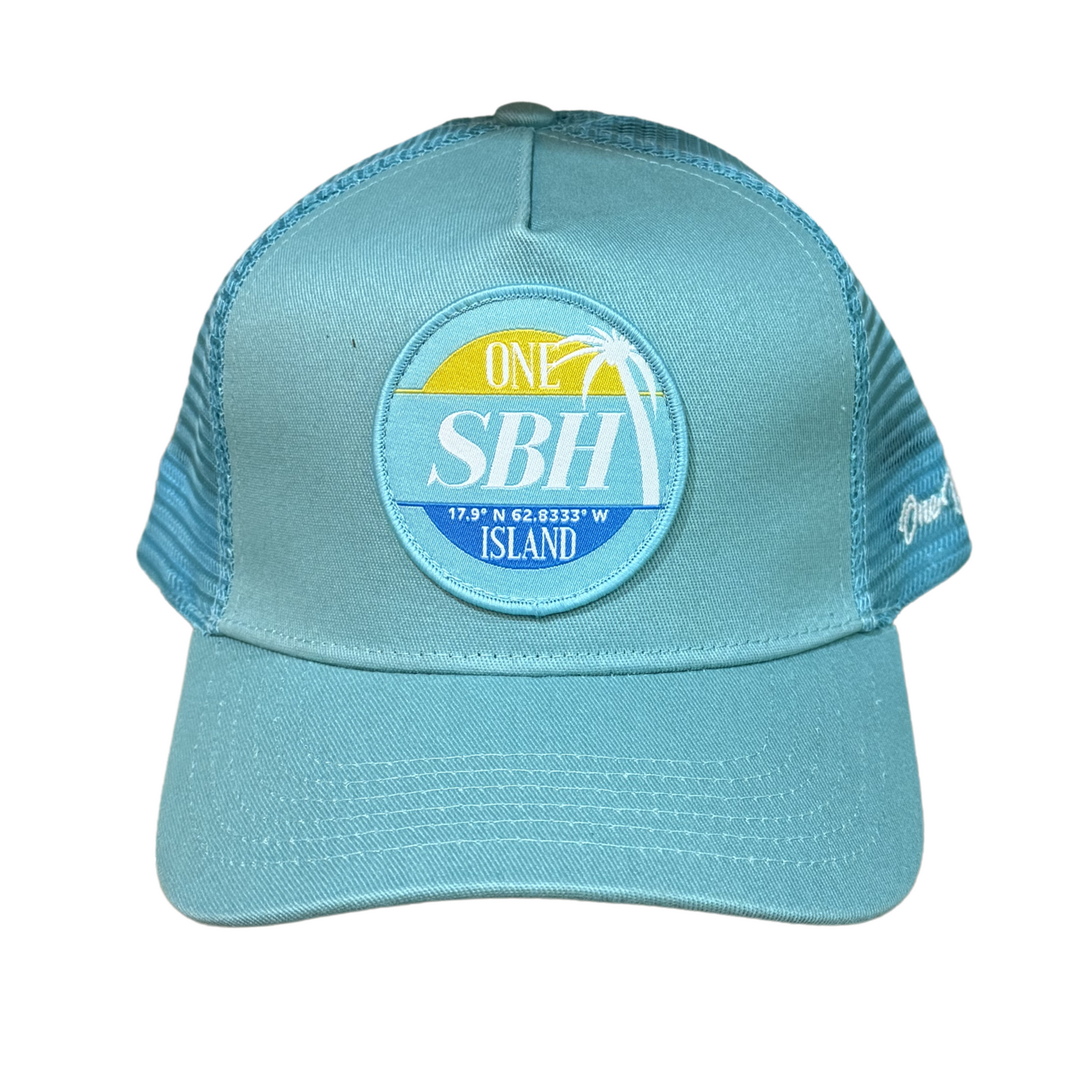 Casquette SBH bleu turquoise avec logo blanc