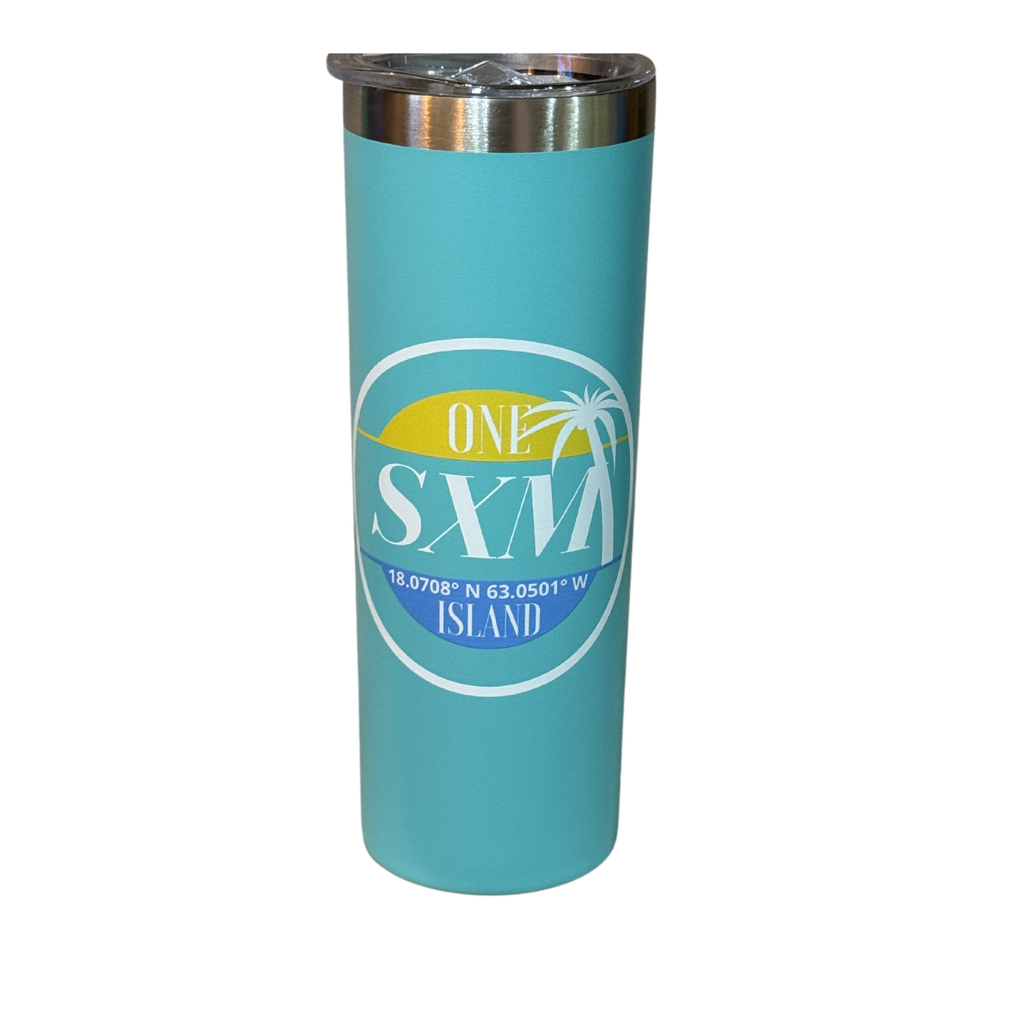 Tumbler moyen SXM bleu turquoise