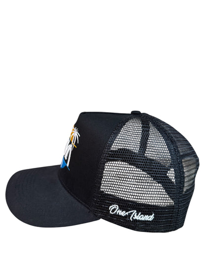 Casquette noire brode logo SXM blanc