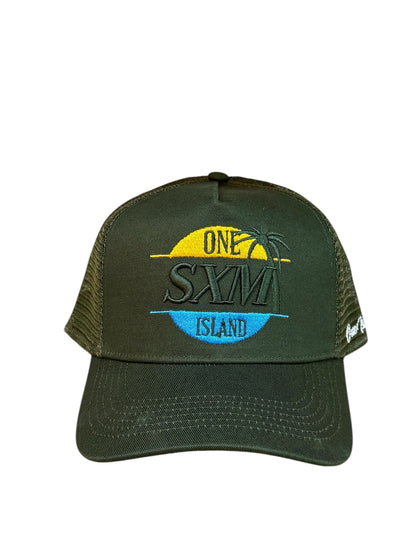 Casquette kaki brode logo SXM