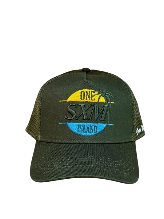 Casquette kaki brode logo SXM