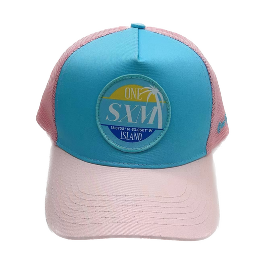 Casquette bi-color Bleue et Rose SXM
