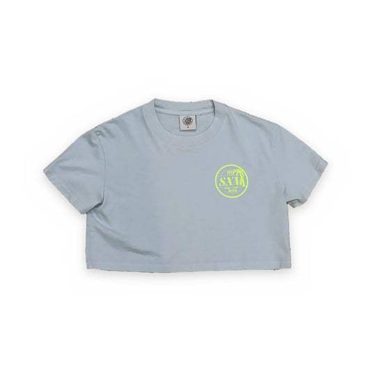 Croptop bleu femme One Island SXM, vue de face