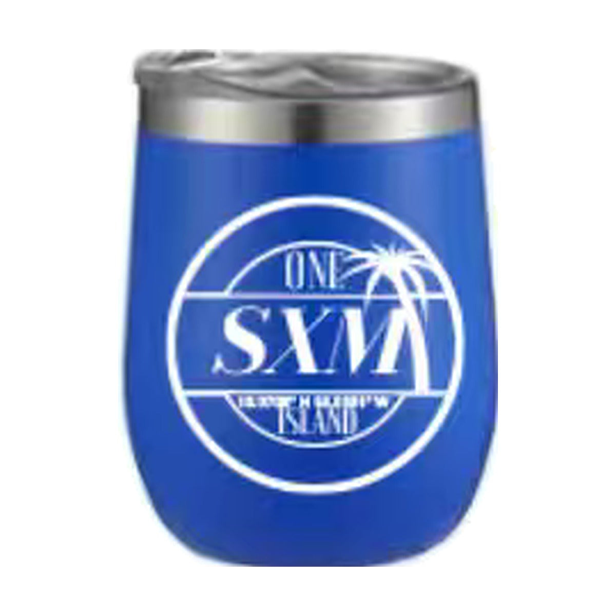 Tumbler SXM One Island bleu roi, gobelet isotherme avec logo