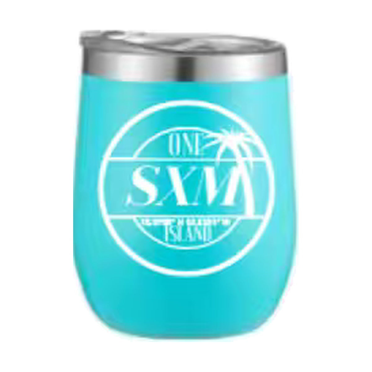 Tumbler SXM One Island turquoise, gobelet isotherme avec logo